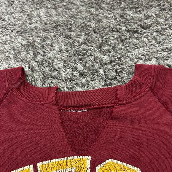 Vintage Thrashed Sweatshirt Arizona State Crewneck Pullover 80s 90s Red M/L - Picture 4 of 10